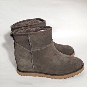 NWOT UGG Classic Femme Mini Wedge Bootie Grey